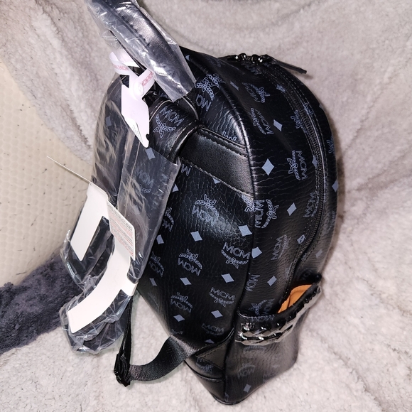 MCM Stark Studded Brand New Backpack Size Medium NWT Receipt Is In Photos - Picture 3 of 14